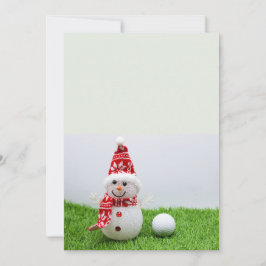 Tarjeta Festiva Baloncesto de golf con Navidades de Snowman