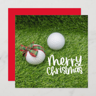 Tarjeta Festiva Baloncesto de golf con Navidades tee para vacacion