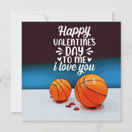Tarjeta Festiva Baloncesto del jugador con amor El día de San Vale