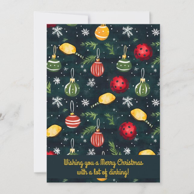 Tarjeta Festiva Baloncesto 🎄 Feliz Navidad, texto personalizado (Anverso)