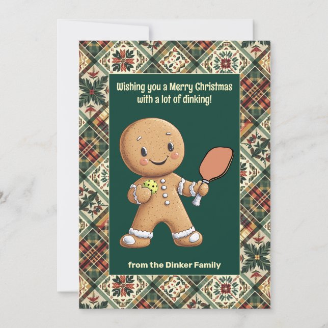 Tarjeta Festiva Baloncesto 🎄 Feliz Navidad, texto personalizado (Anverso)