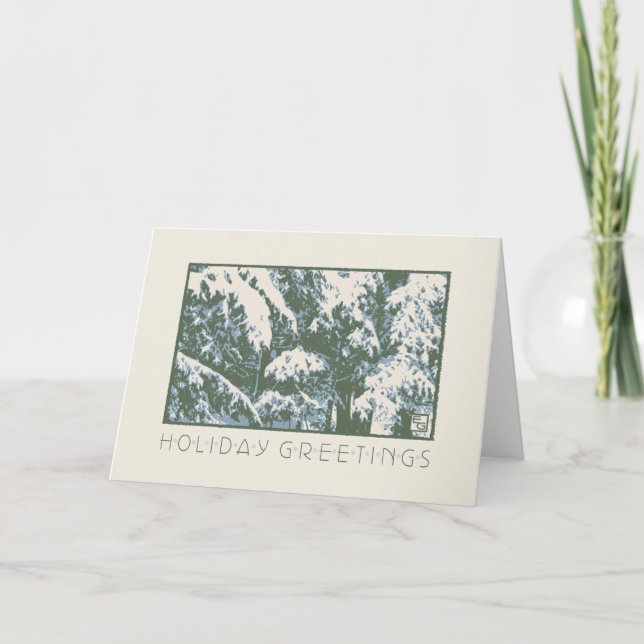 Tarjeta Festiva Balsams, artesano de la nieve (Anverso)