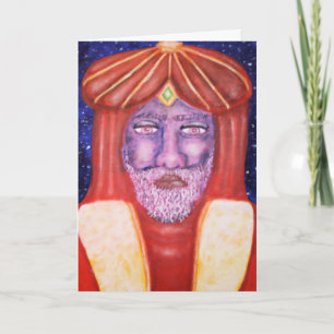 Tarjeta Festiva "Balthasar" tres reyes Christmas Art