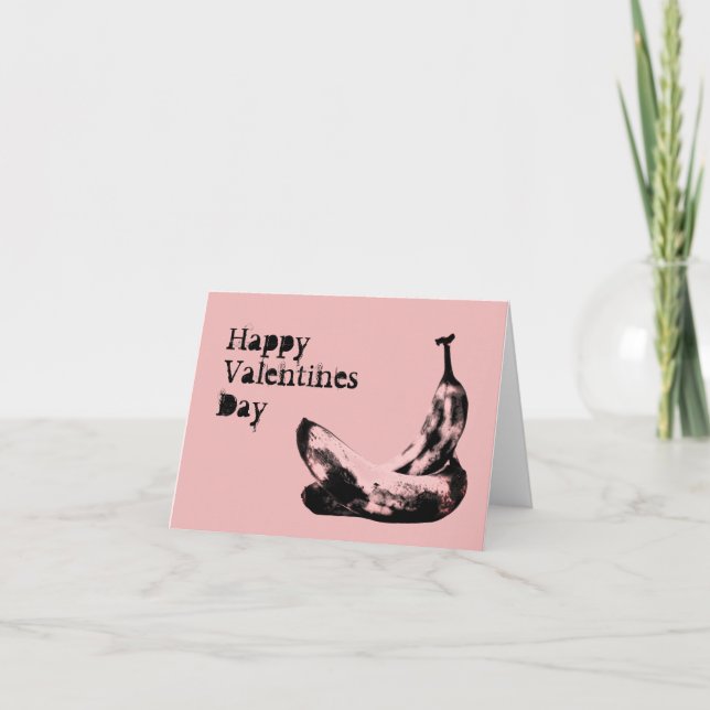 Tarjeta Festiva Bananas Hermosa Día de San Valentín único de diver (Anverso)