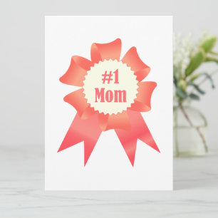 Tarjeta Festiva Banda ganadora del premio Gratitude Número Uno Mom