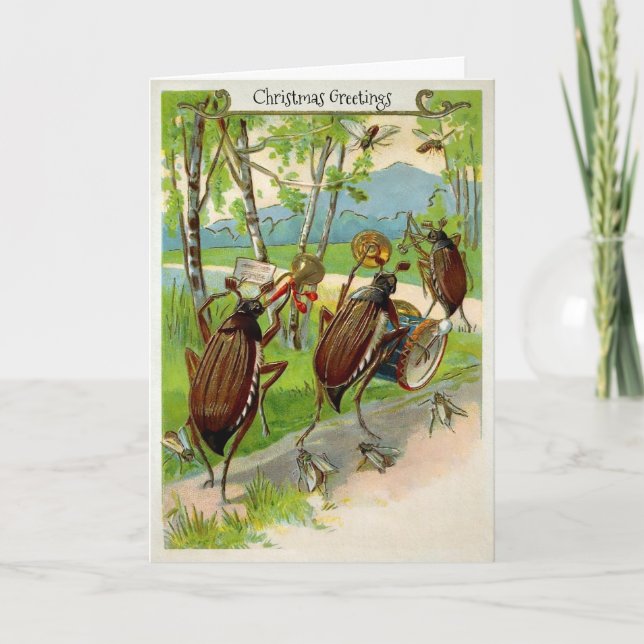 Tarjeta Festiva Bandas de marcha victorianas (Anverso)