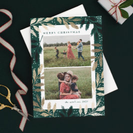 Tarjeta Festiva Bandas de oro 2 Navidades de fotografía