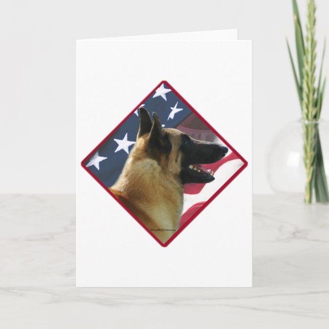Tarjeta Festiva Bandera 2 de Malinois del belga (Anverso)
