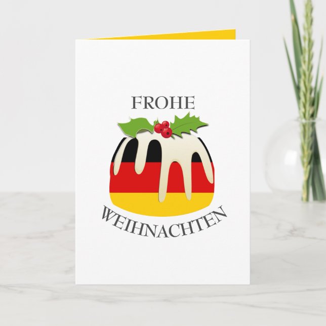 Tarjeta Festiva BANDERA ALEMANIA | Weihnachtspudding | Festividad (Anverso)