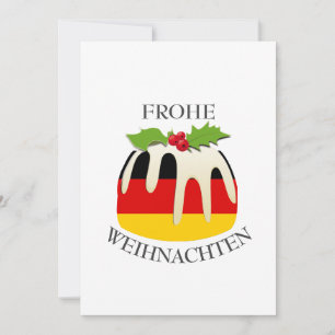 Tarjeta Festiva BANDERA ALEMANIA  Weihnachtspudding  Festividad