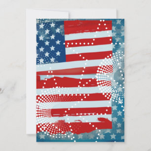 Tarjeta Festiva Bandera Americana