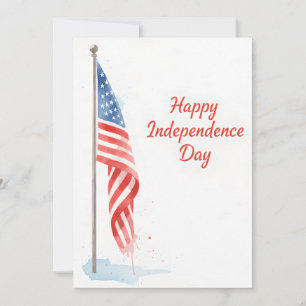 Tarjeta Festiva Bandera Americana Feliz Día de la Independencia Ac
