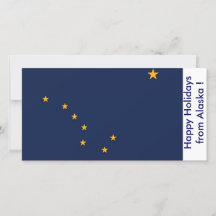 Bandera de Alaska, Felices Fiestas de EEUU.