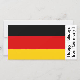 Tarjeta Festiva Bandera de Alemania, Felices Fiestas de Alemania
