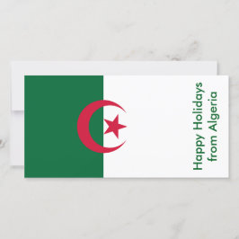 Tarjeta Festiva Bandera de Argelia, Felices fiestas de Argelia