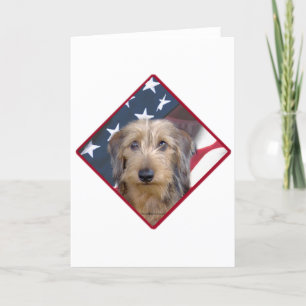 Tarjeta Festiva Bandera de Dachshund 2