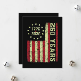 Tarjeta Festiva Bandera de EE. UU. del 250 Aniversario
