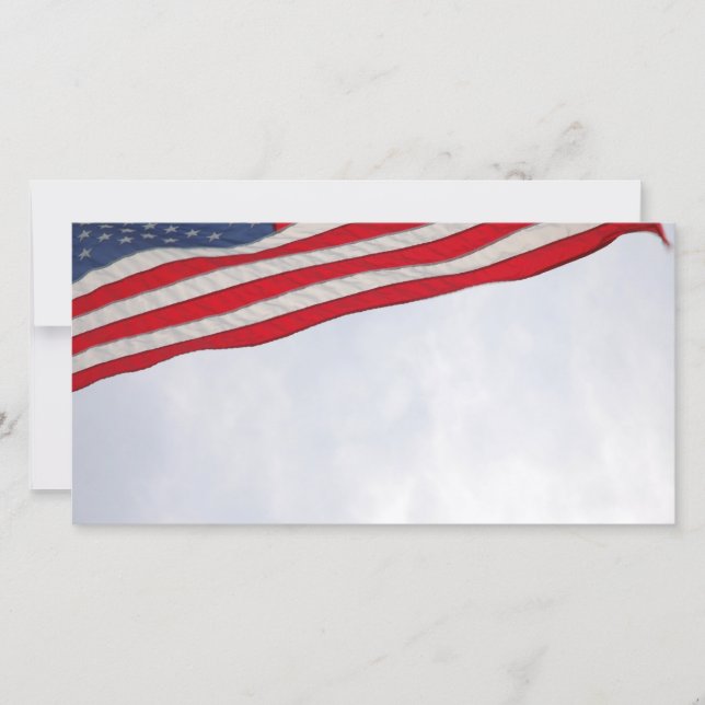 Tarjeta Festiva Bandera de Estados Unidos (Anverso)