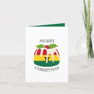 Tarjeta Festiva BANDERA DE GHANA   Navidades Pudding   Festividad