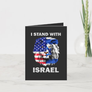 Tarjeta Festiva Bandera de Israel y Estados Unidos León _ Me mante