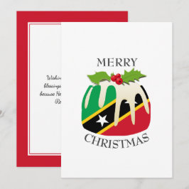 Tarjeta Festiva BANDERA DE KITTS ST | Navidades Pudding | Festivid