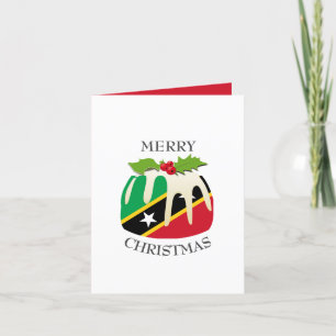 Tarjeta Festiva BANDERA DE KITTS ST   Navidades Pudding   Festivid