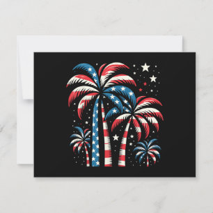 Tarjeta Festiva Bandera de los EEUU de verano 4 de julio