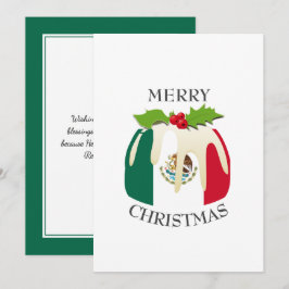 Tarjeta Festiva BANDERA DE MÉXICO | Puro de ciruela festivo | NAVI