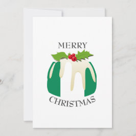 Tarjeta Festiva BANDERA DE NIGERIA | Navidades Pudding | Festivida