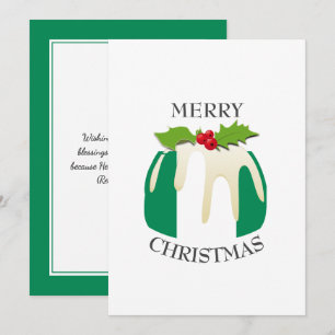 Tarjeta Festiva BANDERA DE NIGERIA   Navidades Pudding   Festivida