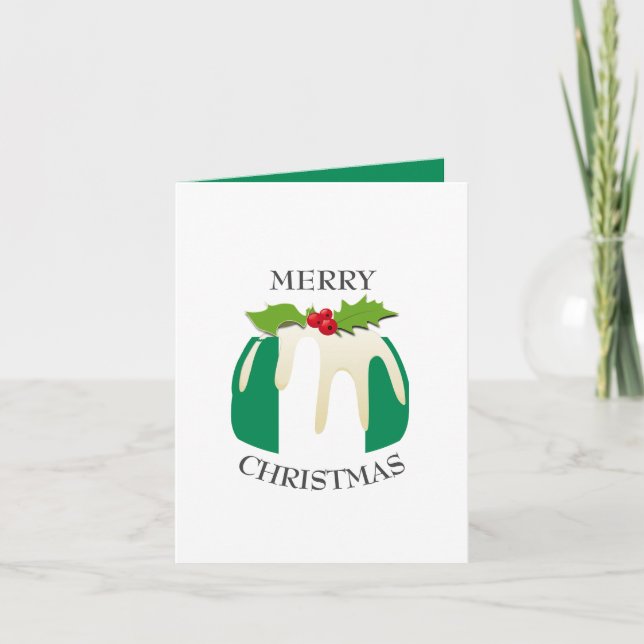 Tarjeta Festiva BANDERA DE NIGERIA | Navidades Pudding | Festivida (Anverso)