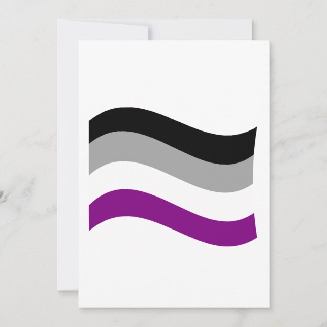 Tarjeta Festiva Bandera de onda del orgullo asexual (Anverso)