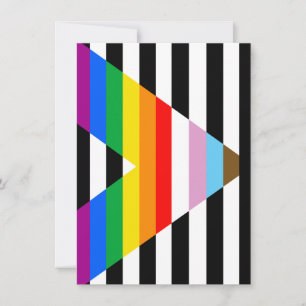 Tarjeta Festiva Bandera de orgullo aliada al progreso LGBTQ