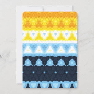 Tarjeta Festiva Bandera de orgullo Boho Groovy Geométrico Abstract