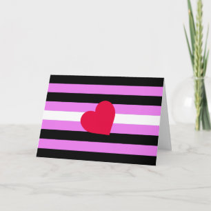 Tarjeta Festiva Bandera de Orgullo de Chica de Cuero