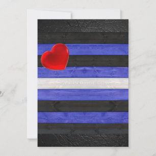 Tarjeta Festiva bandera de orgullo de cuero de SlipperyJoe's negro