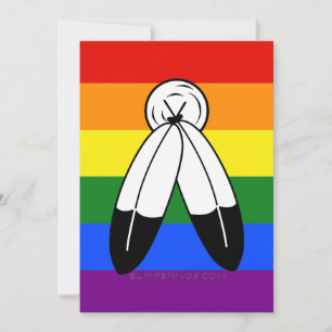Tarjeta Festiva Bandera de orgullo de dos espíritus de SlipperyJoe