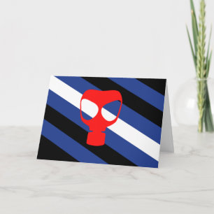 Tarjeta Festiva Bandera de Orgullo de Máscara