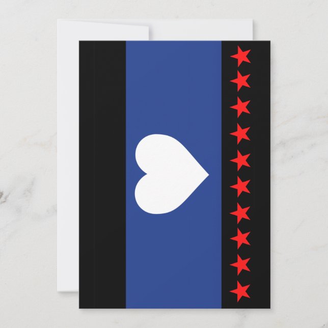 Tarjeta Festiva Bandera de Orgullo de Pie (Anverso)