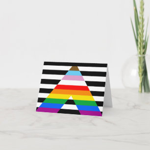 Tarjeta Festiva Bandera de orgullo de progreso de aliado