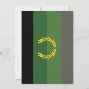 Tarjeta Festiva Bandera de orgullo de uniforme militar