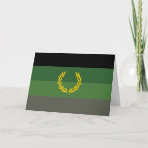 Tarjeta Festiva Bandera de orgullo de uniforme militar