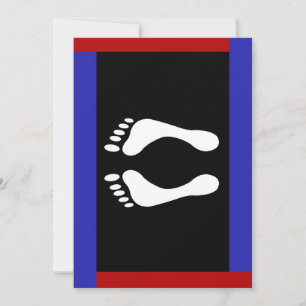 Tarjeta Festiva Bandera de Orgullo del Pie (Huella)