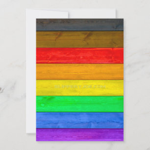 Tarjeta Festiva Bandera de orgullo gay inclusiva de SlipperyJoe te
