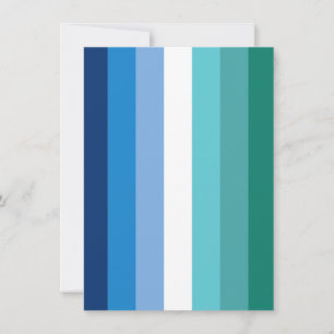 Tarjeta Festiva Bandera de Orgullo Gay Masculino (Azul)