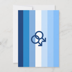 Tarjeta Festiva Bandera de orgullo gay masculino MLM