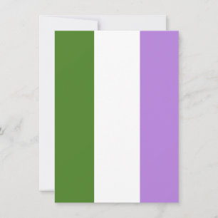 Tarjeta Festiva Bandera de orgullo Genderqueer