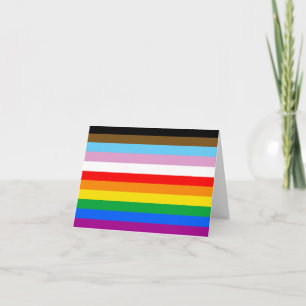 TARJETA FESTIVA BANDERA DE ORGULLO INCLUSIVA PARA LGBTQ+