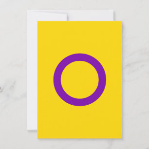 Tarjeta Festiva Bandera de orgullo intersexual