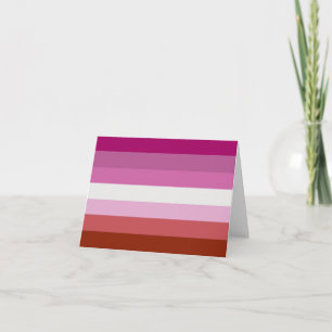 Tarjeta Festiva Bandera de Orgullo Lesbiana (Origen)